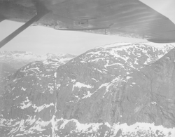 View of mountains in Iceland from PBY aircraft