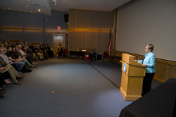 Susan Avery giving her opening remarks during the Colloquium.