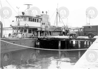 Albatross III in port during Trade Wind cruise