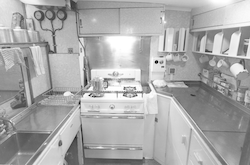 The galley aboard the Aries