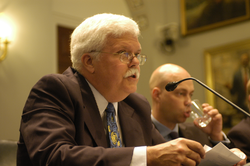 Terry Joyce speaking during Congressional hearing