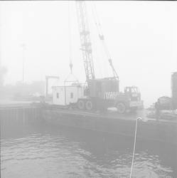 Moving van labs on WHOI dock.