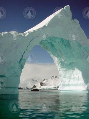 Iceberg arch off Antarctica