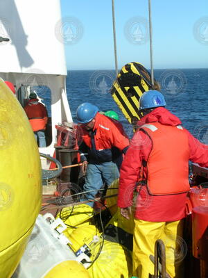 Retrieval of the moored profiler.