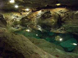 Underground cavern and pool in the Yucatán Peninsula, Mexico.