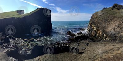 Where the Mid-Atlantic Ridge emerges from the sea on Iceland's Reykjanes Peninsula.