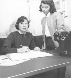 Eloise Soderland seated, with Rose Lorraine Barbour.