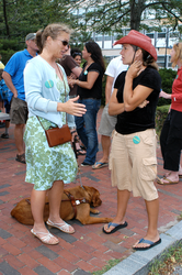 Britt Raubenheimer and Amy Kukulya at the street festival.
