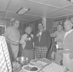 Captain Pike's retirement party on the RV Knorr.