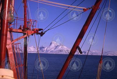 View of terrain near Godthaab, Greenland