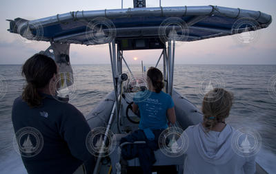 Mike Dodge, Amy Kukulya and Kara Dodge heading to Nantucket Sound.