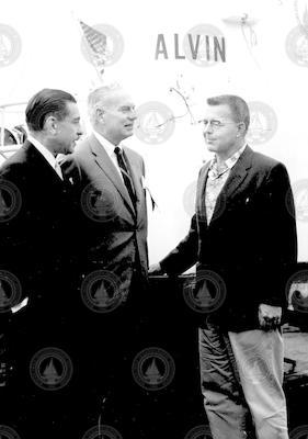 Al Vine (r) and two unidentified men standing next to Alvin