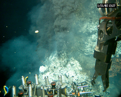 smoker with arm from HOV Alvin dive 3758