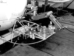 Alvin's attached mechanical arm and basket.