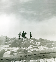 Archival image of WHOI researchers working in the Arctic.