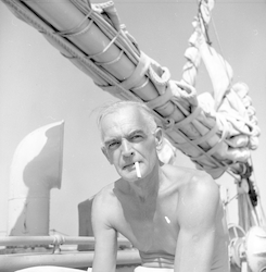 Brooks Coughlin on deck of the Atlantis.