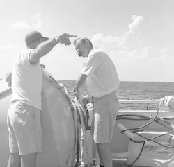 Robert Walden and Porter Kraus on the Atlantis II.