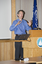Dr. Michael Rubino giving his presentation at the Morss Colloquium.
