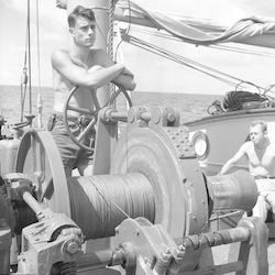 Seaman with hydrowinch.