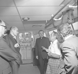 Visit of Archbishop Jean Jadot and Bishop Daniel Cronin to WHOI.