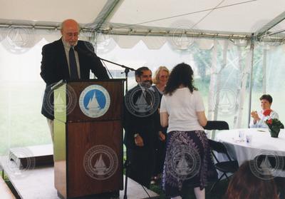 John Farrington, Bob Gagosian, Judy McDowell and graduate Debbie Fripp.