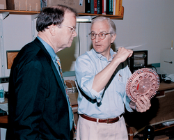 John Hayes (right) and Congressman Sam Farr