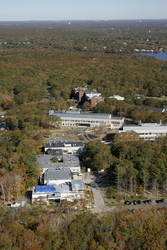 Aerial view of the Quissett Campus.