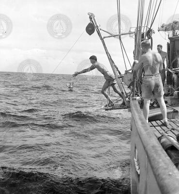 William Shultz launching a deep firing explosive