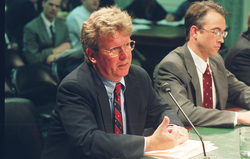 Bill Curry at a US Senate committee hearing