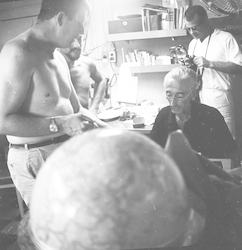 Rocky Miller, Jacques Cousteau and others on the Atlantis II.