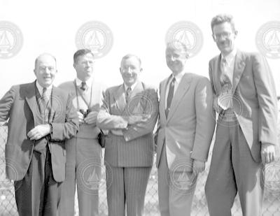 Robert Cole [far right] with 4 unidentified men