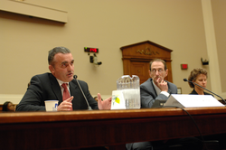 Chris Reddy testifying in Washington, DC about the Gulf oil spill.