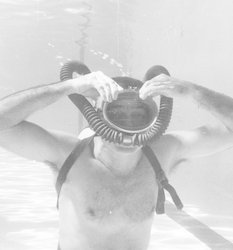 John Zeigler diving in Otis pool