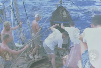 Siphoning dredge on deck of Atlantis