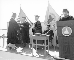 John Toole receiving his degree from Jerry Wiesner
