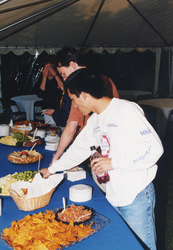 Derek Fong and Jay Austin at the 1998 Graduate Reception.