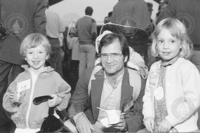 Mark Kurz with children.