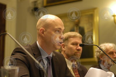 Robert Evans speaking at Congressional hearing.