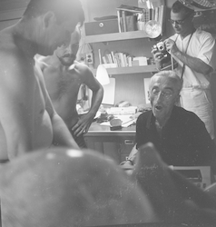 Cousteau, Miller and other on the Atlantis II.