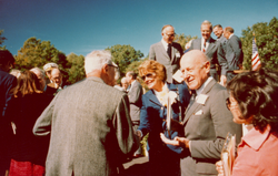 Crowd after the Clark dedication ceremony