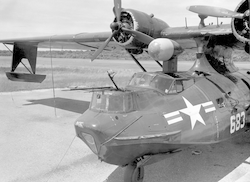 PBY aircraft with instrumentation attached