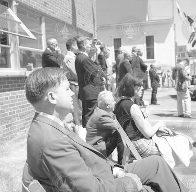People at the dedication of Alvin.