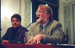 Peter Tyack testifying before a Senate committee