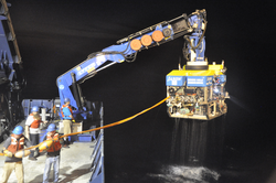 ROV Jason recovery operations during Dive and Discover 15.