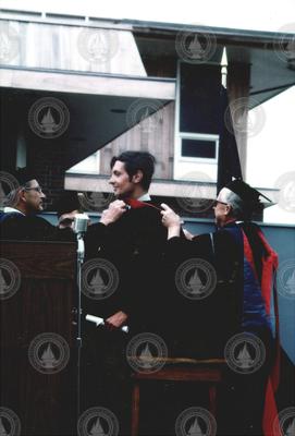 Frank Bohlen at Commencement, hooding ceremony