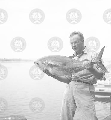 Frank Mather with tuna.
