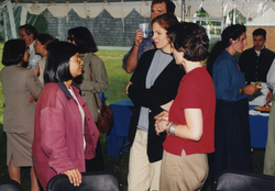 Ee Lin Lim, Connie Hart and Marjorie Oleksiak at 1998 Graduate Reception.