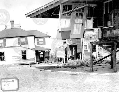 1938 Hurricane damage to homes, Megansett.