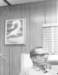 William Rainnie at work in his office