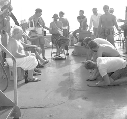 Scene from line crossing ceremony aboard Atlantis II